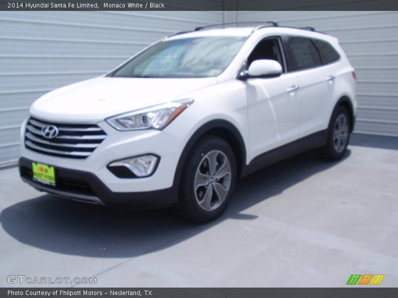 Monaco White / Black 2014 Hyundai Santa Fe Limited