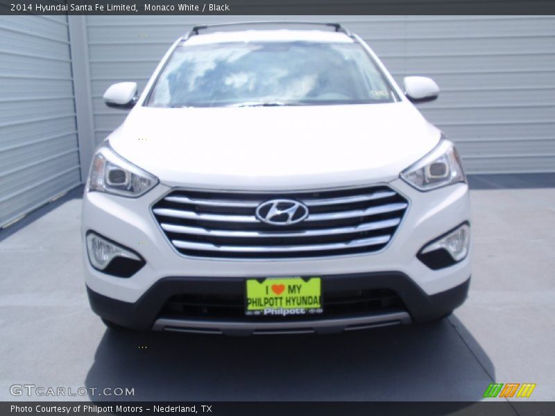 Monaco White / Black 2014 Hyundai Santa Fe Limited