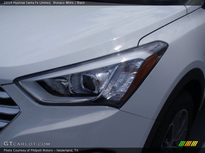 Monaco White / Black 2014 Hyundai Santa Fe Limited