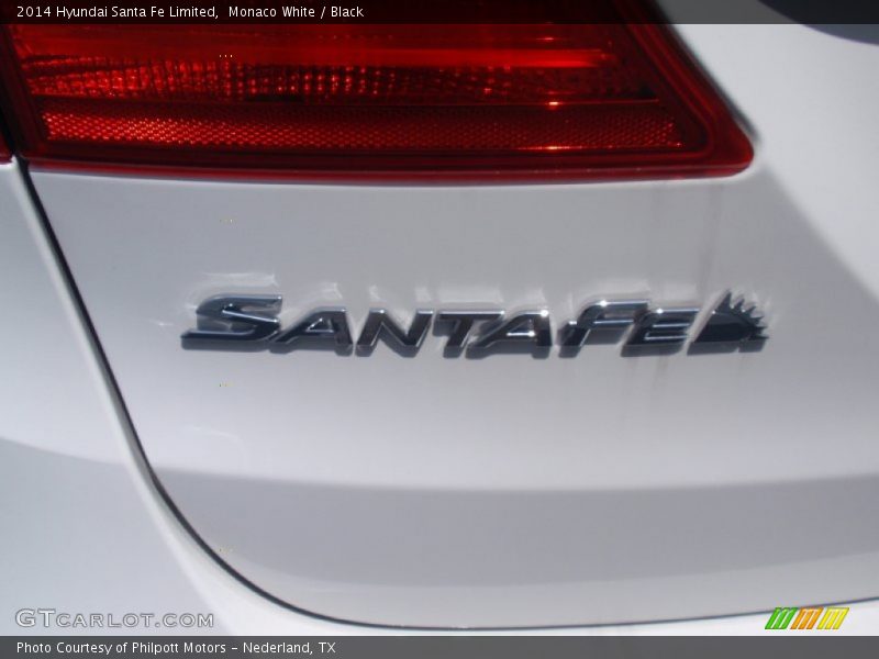 Monaco White / Black 2014 Hyundai Santa Fe Limited