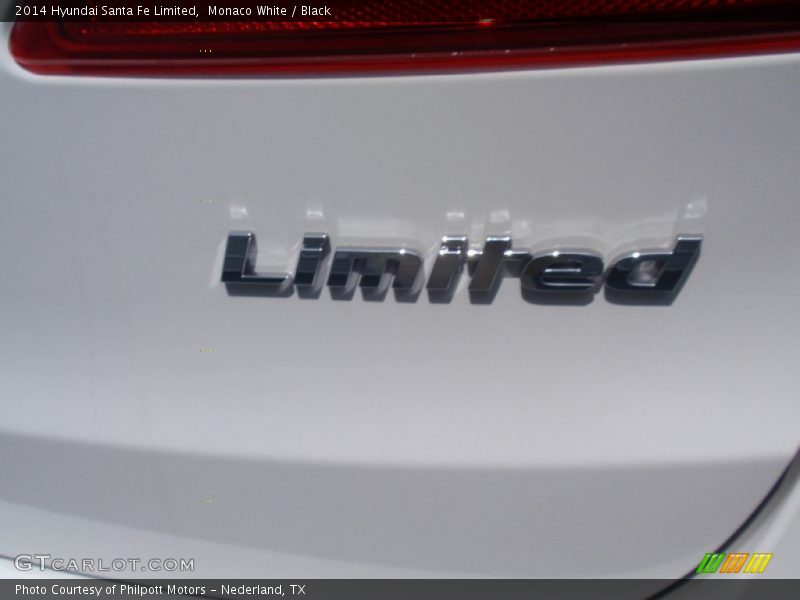 Monaco White / Black 2014 Hyundai Santa Fe Limited