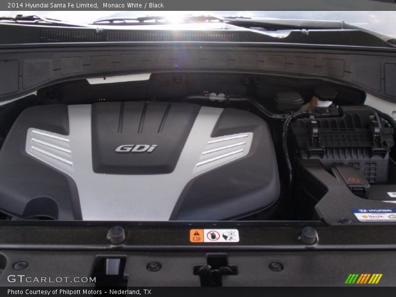 Monaco White / Black 2014 Hyundai Santa Fe Limited