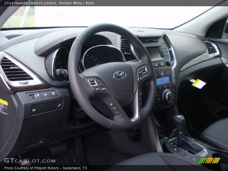 Monaco White / Black 2014 Hyundai Santa Fe Limited