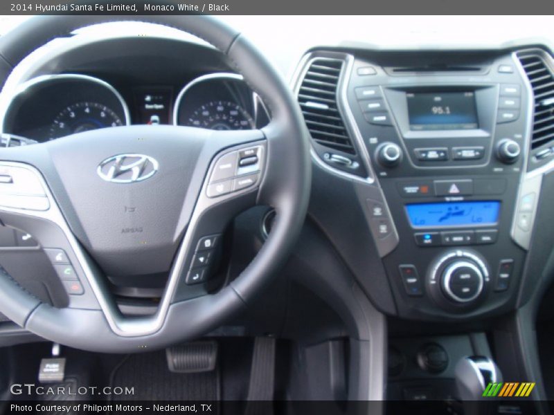 Monaco White / Black 2014 Hyundai Santa Fe Limited