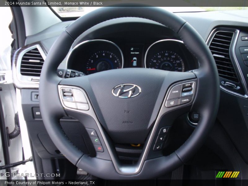 Monaco White / Black 2014 Hyundai Santa Fe Limited