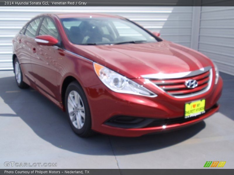 Venetian Red / Gray 2014 Hyundai Sonata GLS