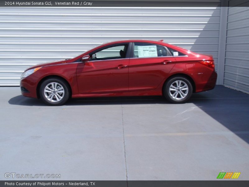 Venetian Red / Gray 2014 Hyundai Sonata GLS