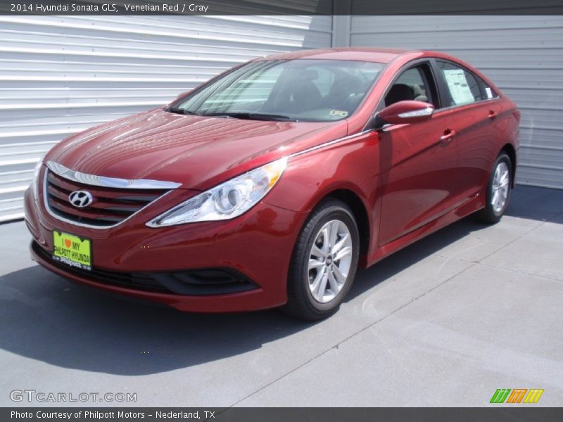 Venetian Red / Gray 2014 Hyundai Sonata GLS