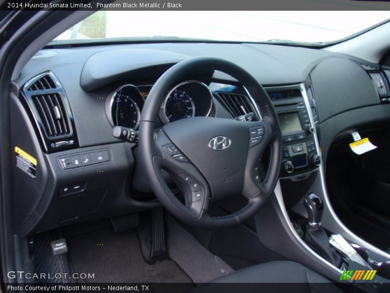 Phantom Black Metallic / Black 2014 Hyundai Sonata Limited