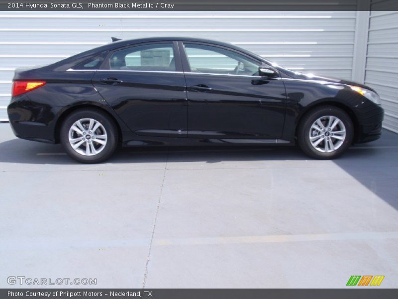 Phantom Black Metallic / Gray 2014 Hyundai Sonata GLS