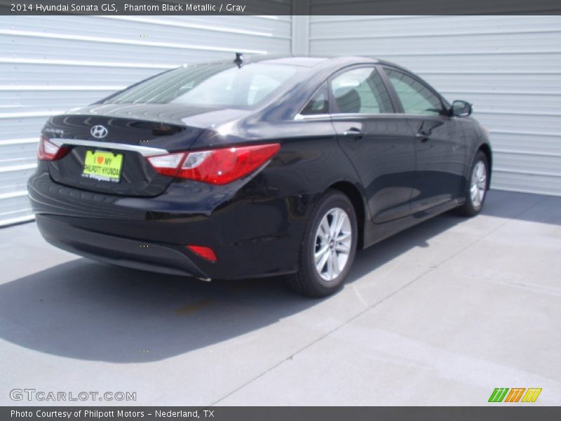 Phantom Black Metallic / Gray 2014 Hyundai Sonata GLS