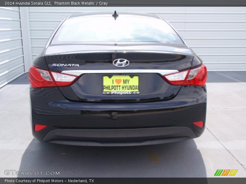 Phantom Black Metallic / Gray 2014 Hyundai Sonata GLS
