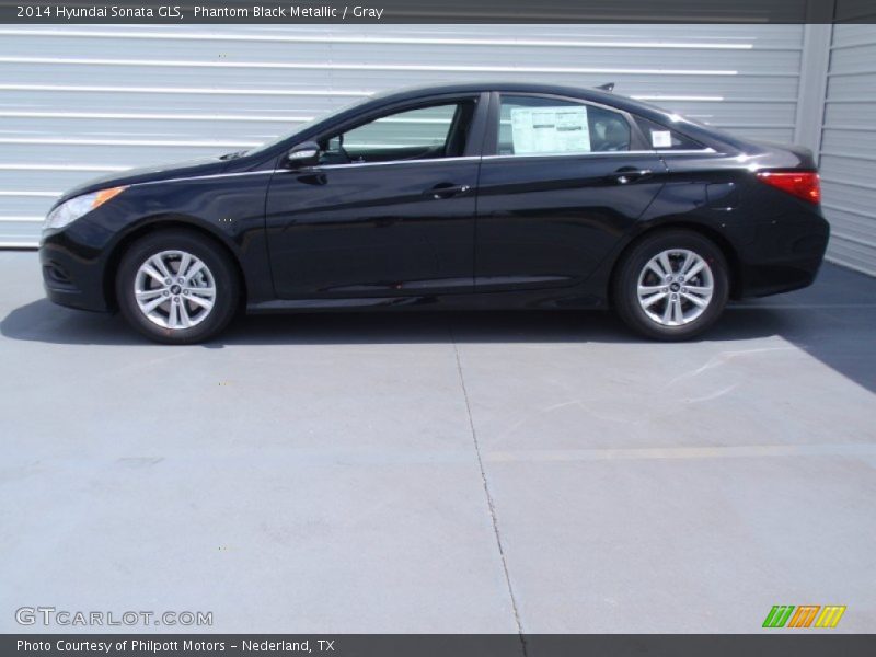 Phantom Black Metallic / Gray 2014 Hyundai Sonata GLS