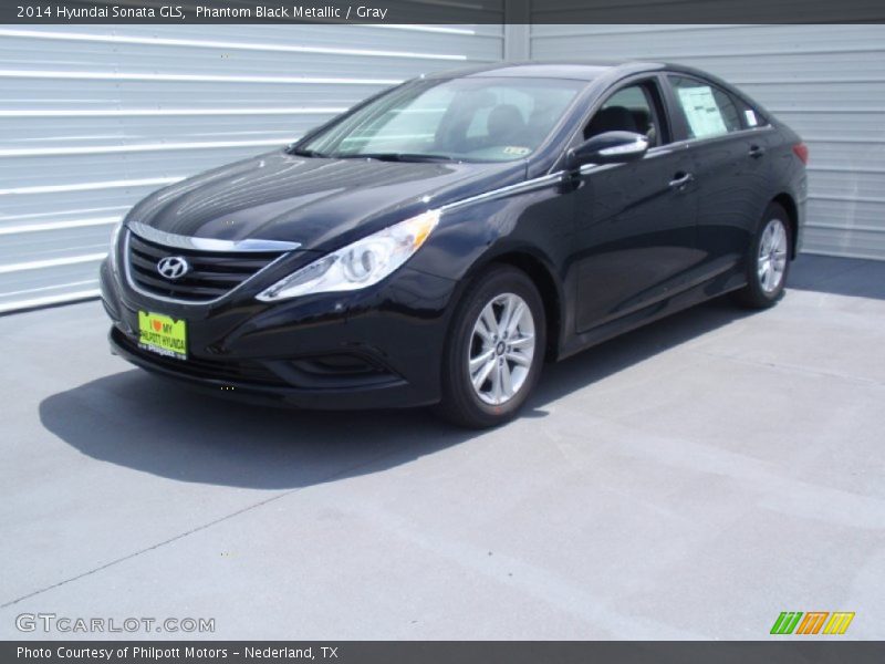 Phantom Black Metallic / Gray 2014 Hyundai Sonata GLS