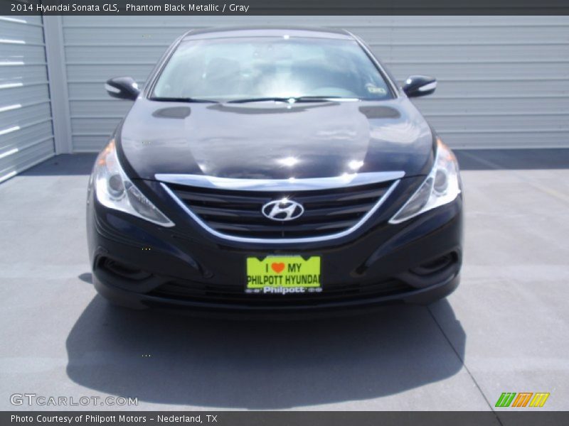 Phantom Black Metallic / Gray 2014 Hyundai Sonata GLS
