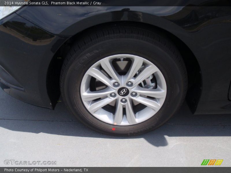 Phantom Black Metallic / Gray 2014 Hyundai Sonata GLS