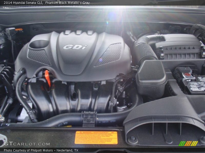Phantom Black Metallic / Gray 2014 Hyundai Sonata GLS