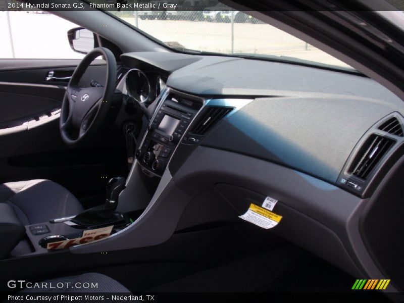 Phantom Black Metallic / Gray 2014 Hyundai Sonata GLS