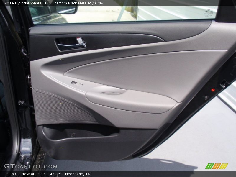 Phantom Black Metallic / Gray 2014 Hyundai Sonata GLS