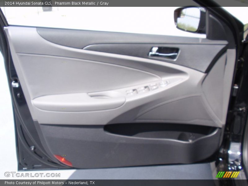 Phantom Black Metallic / Gray 2014 Hyundai Sonata GLS