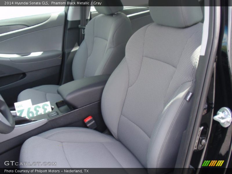 Phantom Black Metallic / Gray 2014 Hyundai Sonata GLS