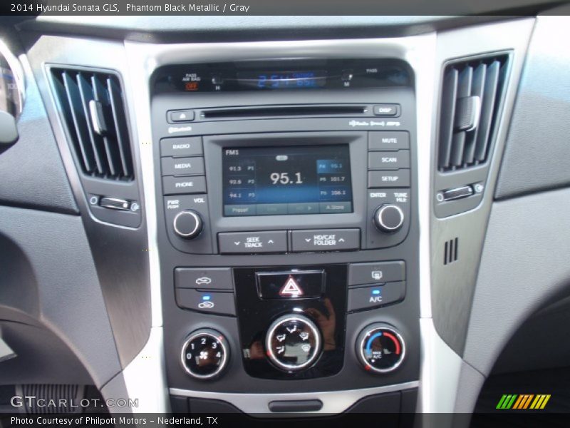 Phantom Black Metallic / Gray 2014 Hyundai Sonata GLS