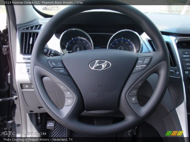 Phantom Black Metallic / Gray 2014 Hyundai Sonata GLS