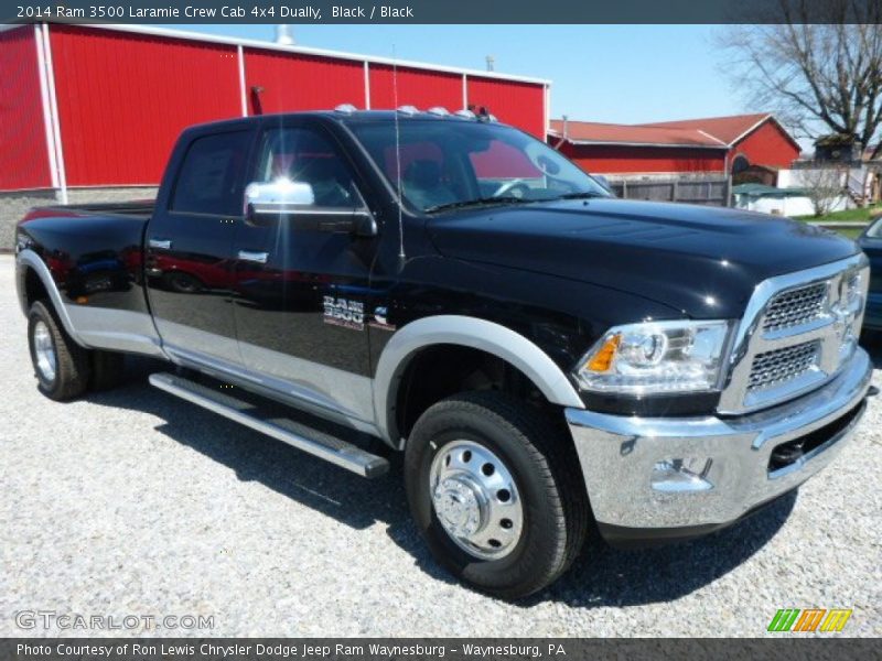 Front 3/4 View of 2014 3500 Laramie Crew Cab 4x4 Dually