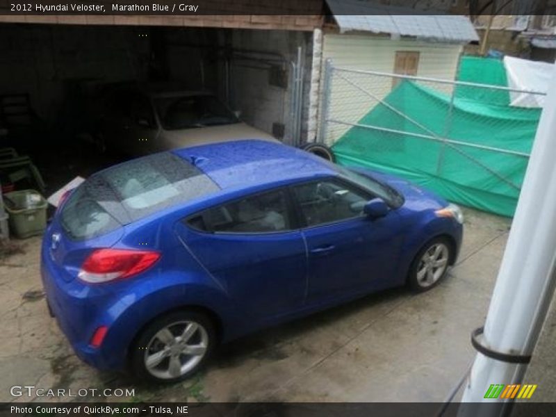 Marathon Blue / Gray 2012 Hyundai Veloster