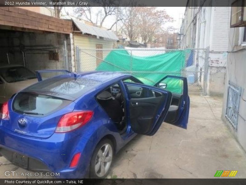 Marathon Blue / Gray 2012 Hyundai Veloster