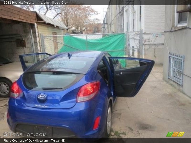 Marathon Blue / Gray 2012 Hyundai Veloster