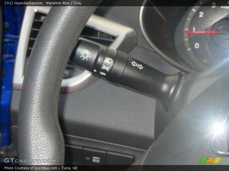 Marathon Blue / Gray 2012 Hyundai Veloster