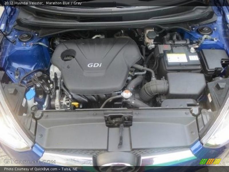 Marathon Blue / Gray 2012 Hyundai Veloster