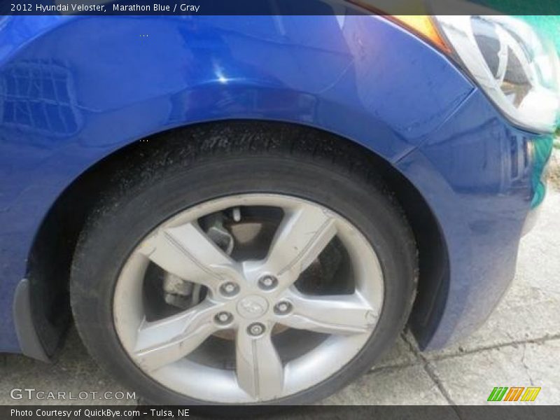 Marathon Blue / Gray 2012 Hyundai Veloster