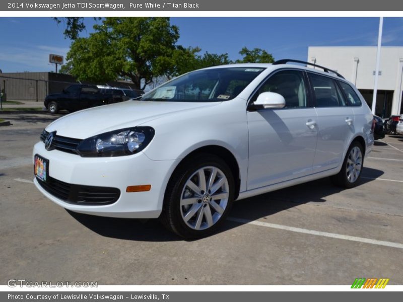 Pure White / Titan Black 2014 Volkswagen Jetta TDI SportWagen
