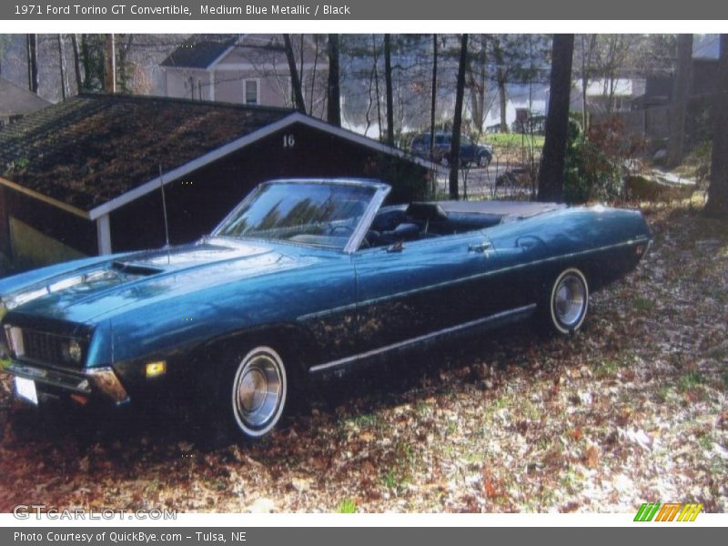 Medium Blue Metallic / Black 1971 Ford Torino GT Convertible