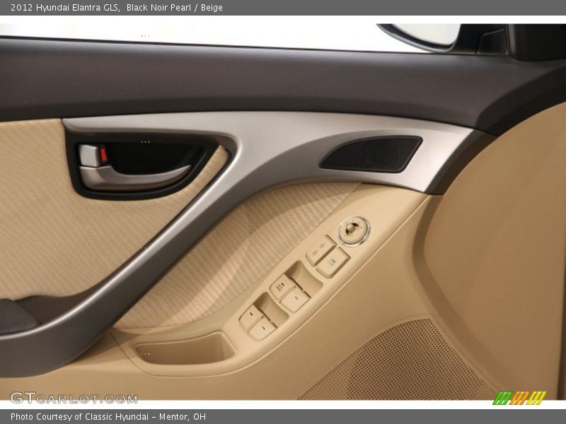 Black Noir Pearl / Beige 2012 Hyundai Elantra GLS