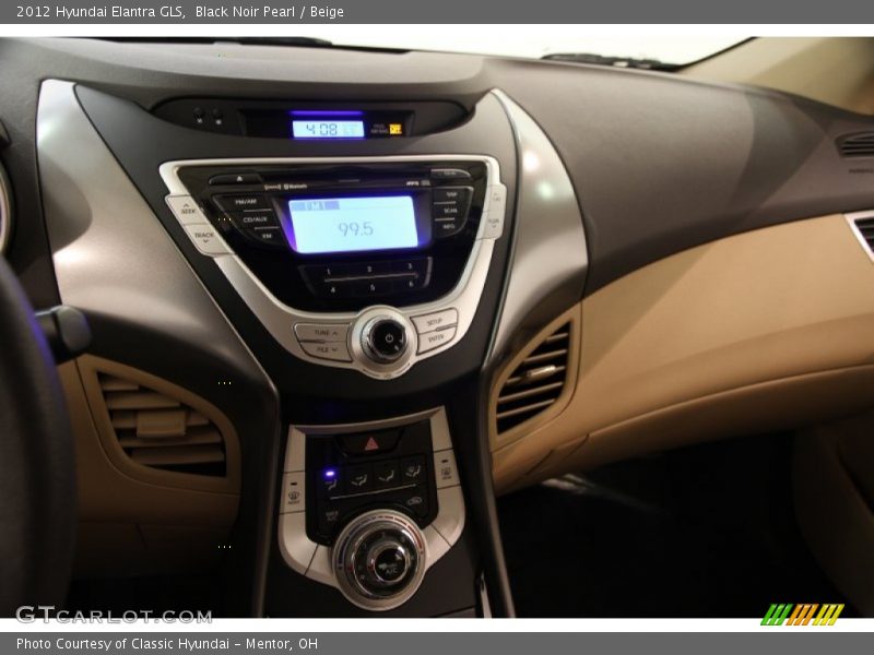 Black Noir Pearl / Beige 2012 Hyundai Elantra GLS