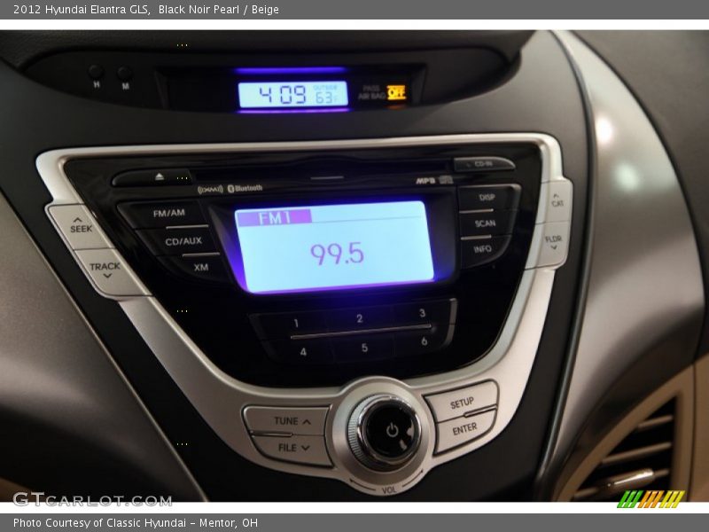 Black Noir Pearl / Beige 2012 Hyundai Elantra GLS