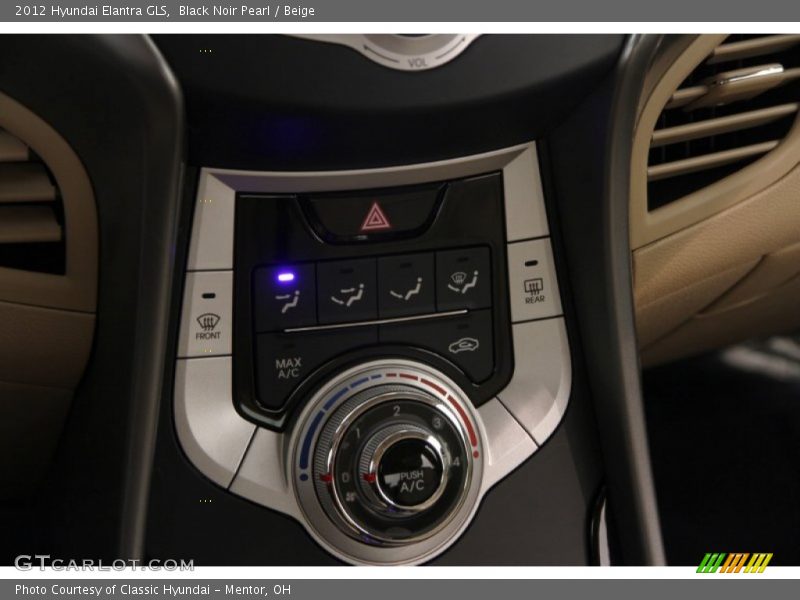 Black Noir Pearl / Beige 2012 Hyundai Elantra GLS