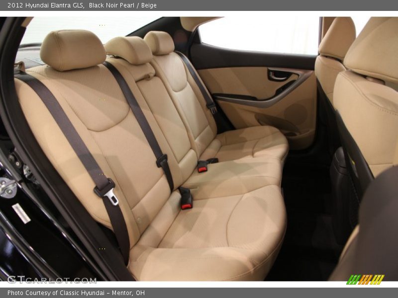 Black Noir Pearl / Beige 2012 Hyundai Elantra GLS