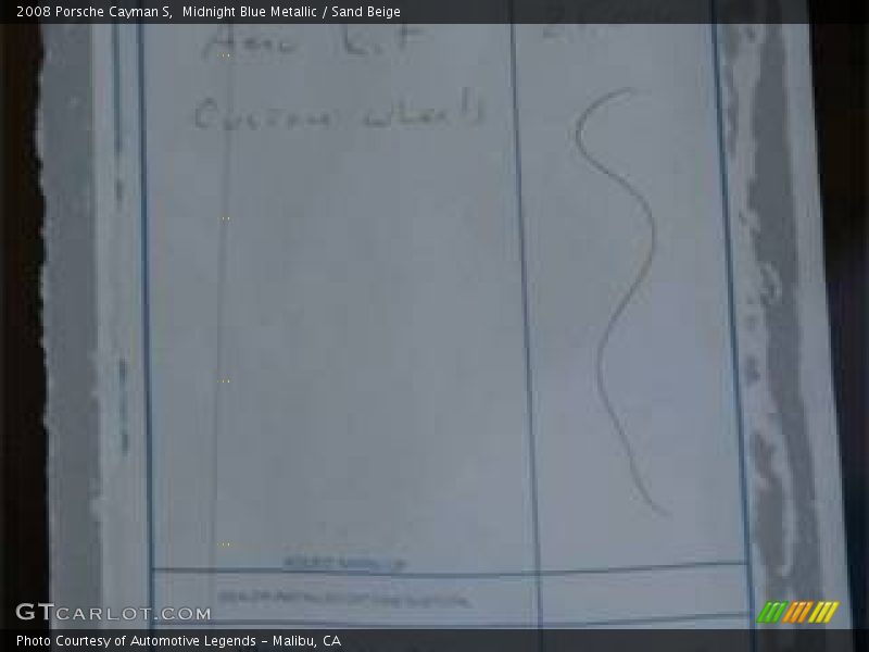 Midnight Blue Metallic / Sand Beige 2008 Porsche Cayman S