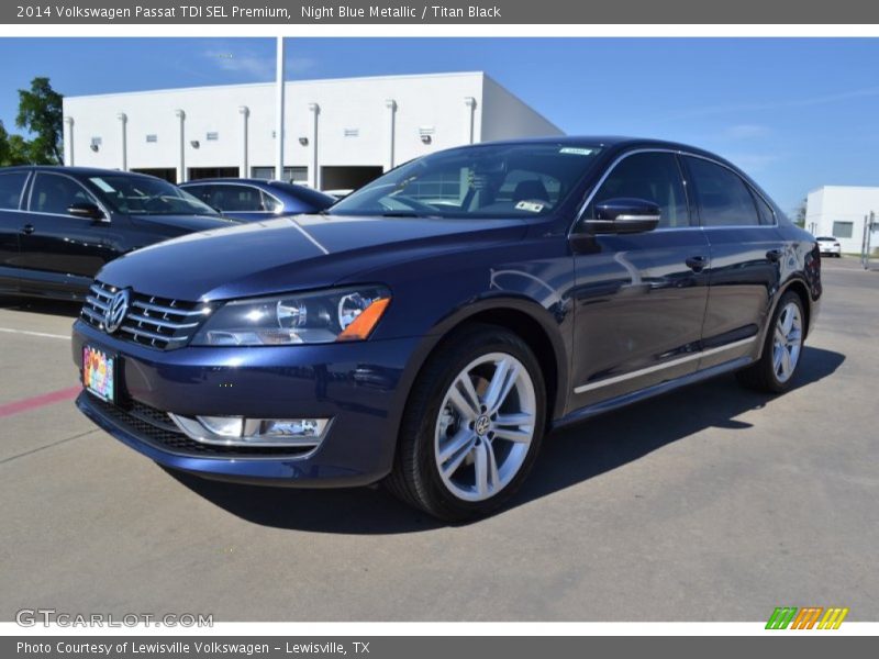 Night Blue Metallic / Titan Black 2014 Volkswagen Passat TDI SEL Premium