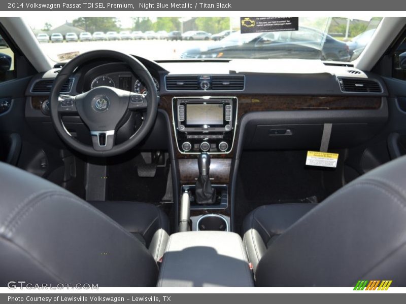 Night Blue Metallic / Titan Black 2014 Volkswagen Passat TDI SEL Premium