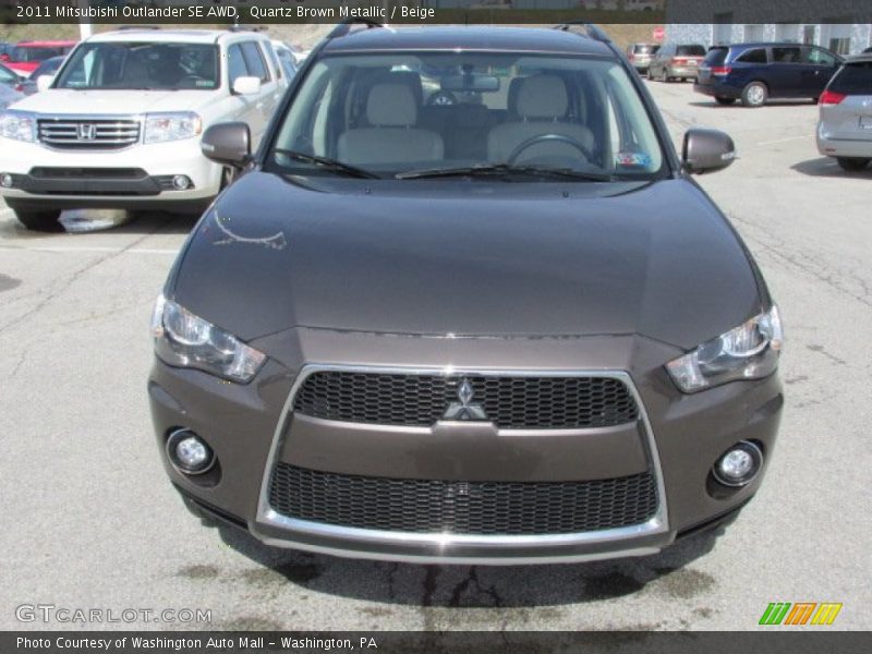 Quartz Brown Metallic / Beige 2011 Mitsubishi Outlander SE AWD