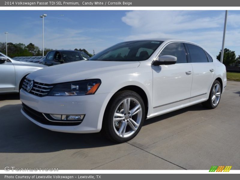 Candy White / Cornsilk Beige 2014 Volkswagen Passat TDI SEL Premium