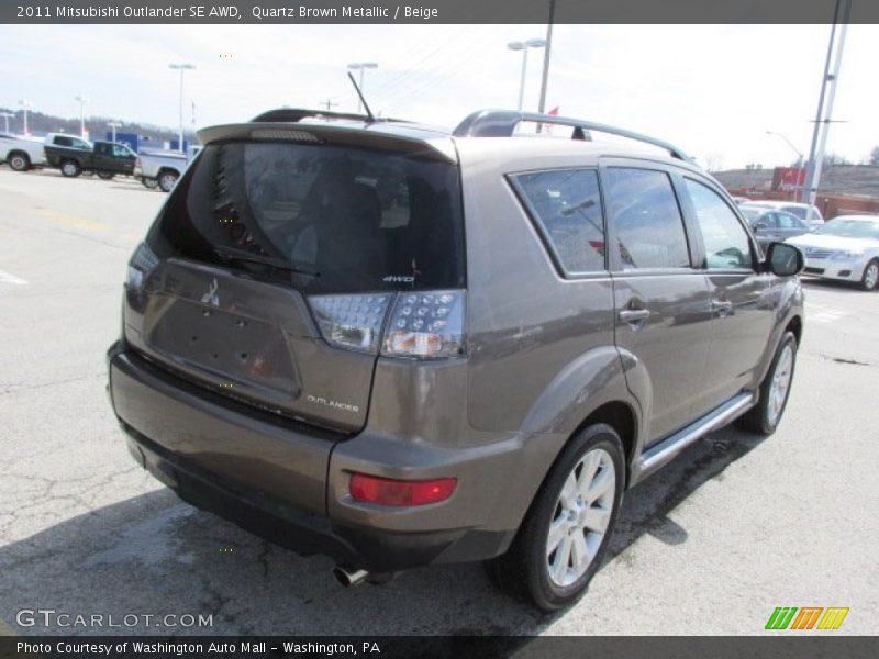 Quartz Brown Metallic / Beige 2011 Mitsubishi Outlander SE AWD