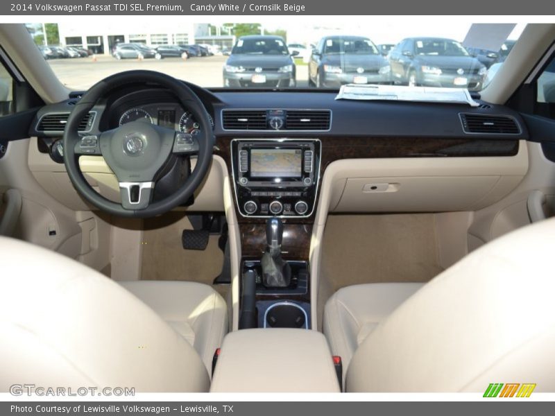 Candy White / Cornsilk Beige 2014 Volkswagen Passat TDI SEL Premium