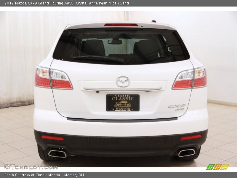 Crystal White Pearl Mica / Sand 2012 Mazda CX-9 Grand Touring AWD