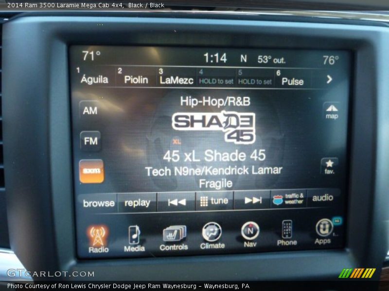 Controls of 2014 3500 Laramie Mega Cab 4x4